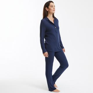 La Redoute Collections  Pyjama mit Jackenkragen 