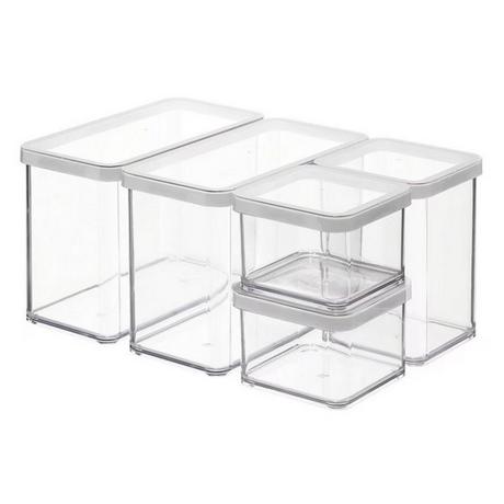 rotho  Rotho Loft Rechteckig Behälter Transparent, Weiß 5 Stück(e) 