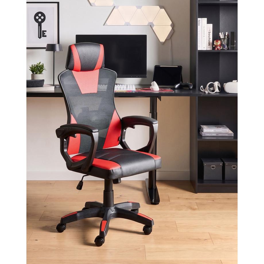 Beliani Sedia da ufficio en Pelle sintetica  IGNIS  
