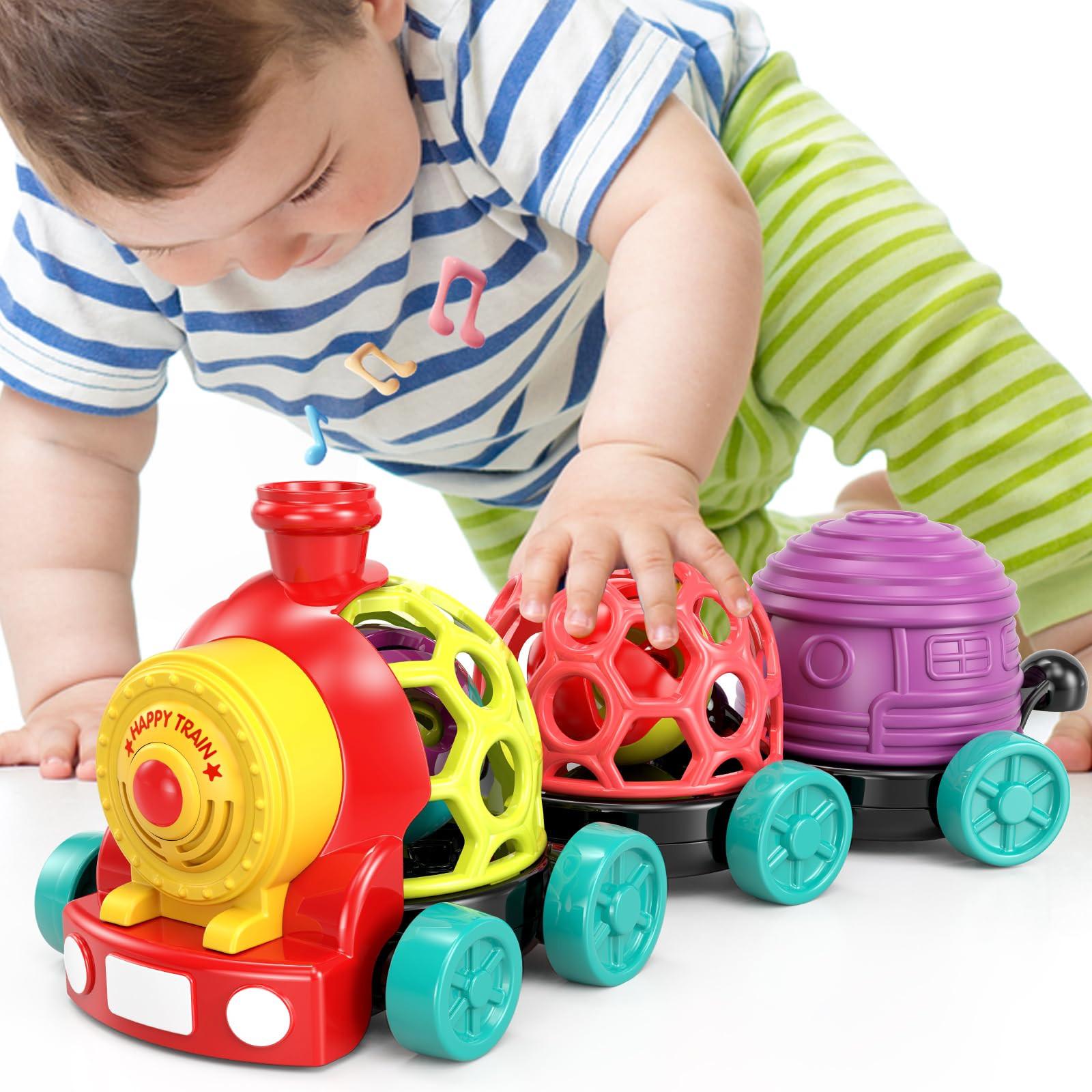 Activity-board  Baby-Spielzeugeisenbahn mit Rassel und Musik, interaktives Geschenk 