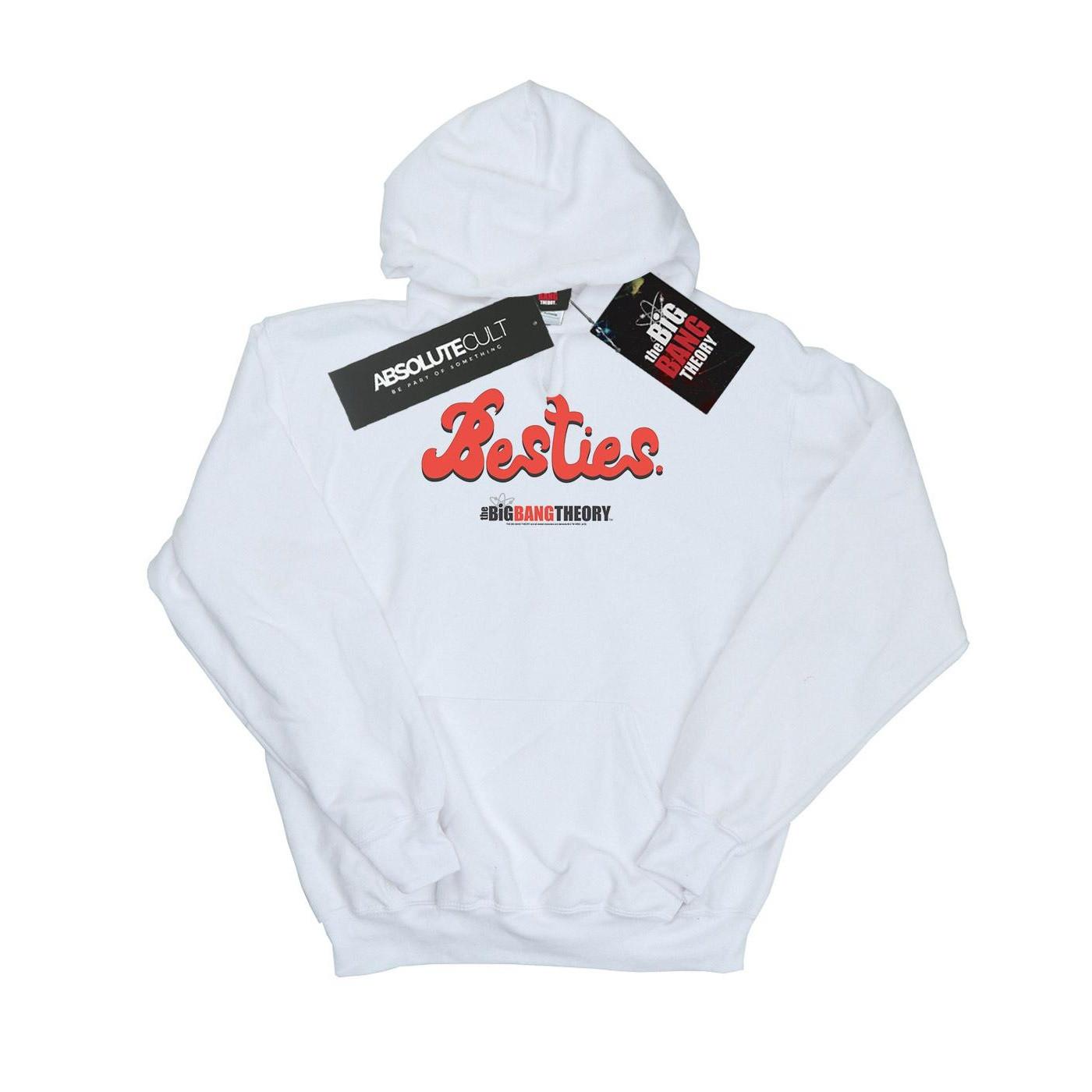 Image of Besties Text Kapuzenpullover Herren Weiss XL