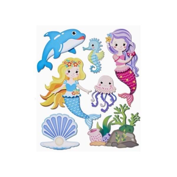 Image of HobbyFun 3D Stickers XXL Mermaid Aufkleber für Kinder Multicolor