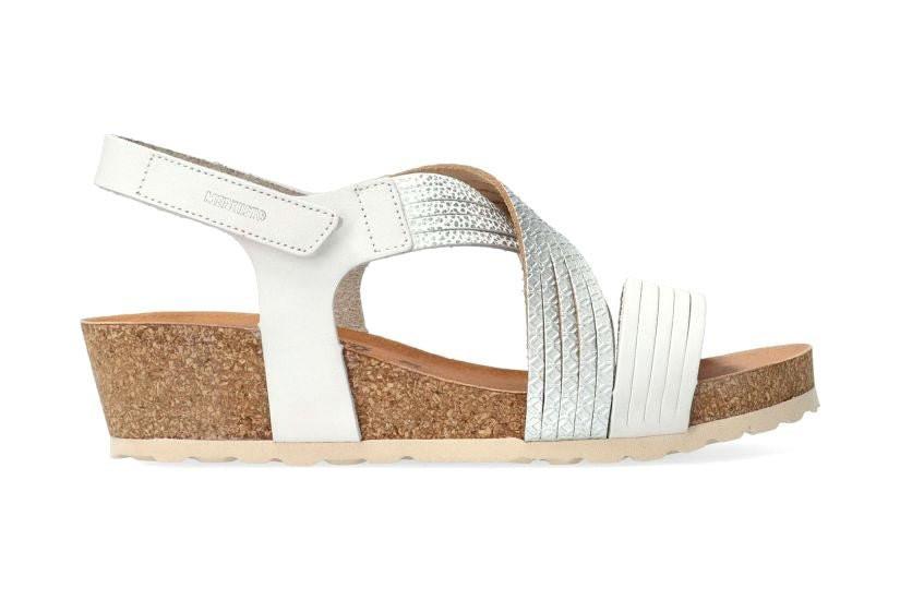 Image of Renza - Leder Sandale Damen Weiss 36