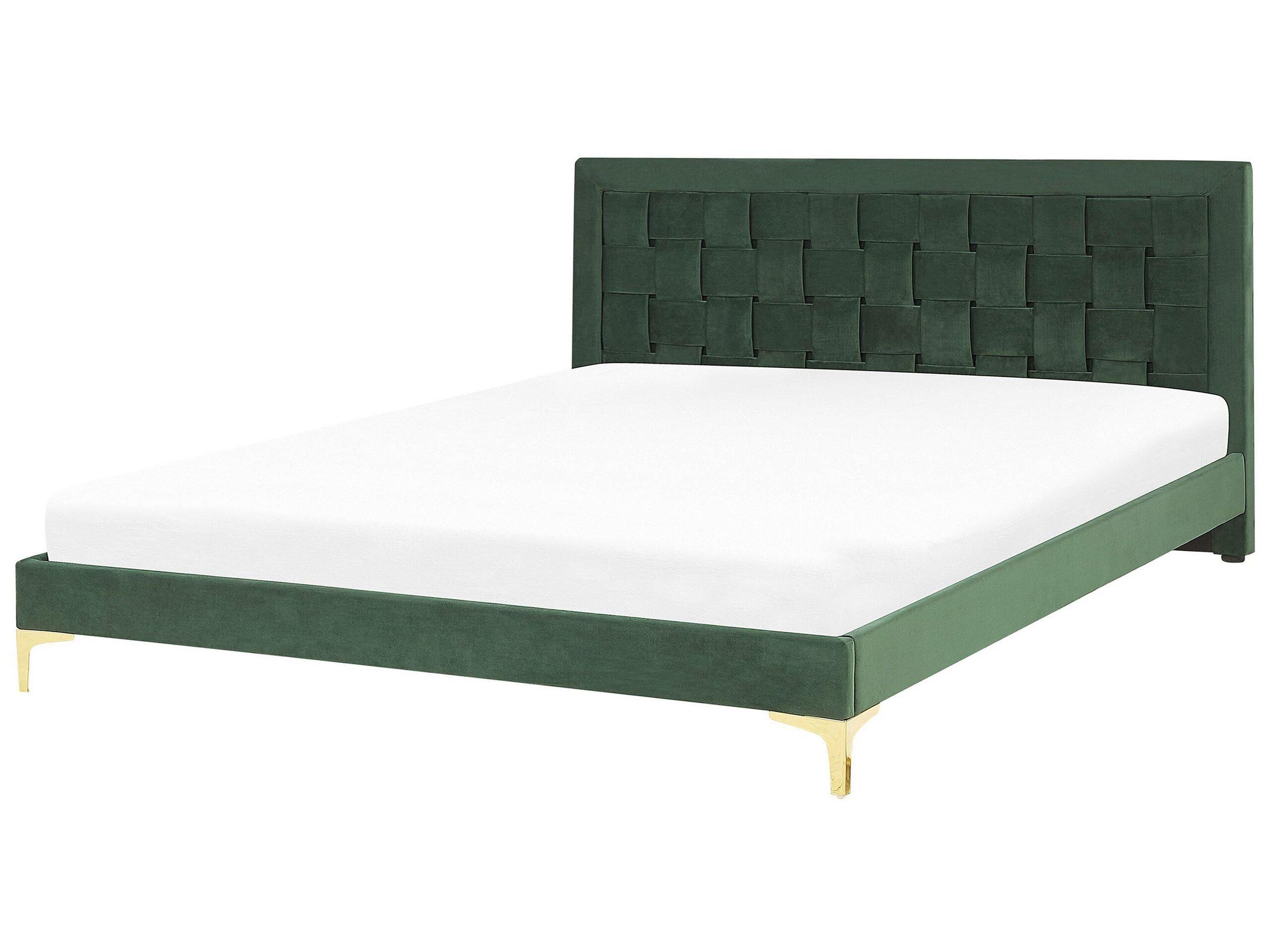 Beliani Bett mit Lattenrost aus Samtstoff Modern LIMOUX  