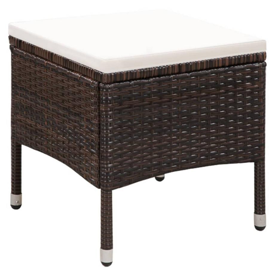 VidaXL Esszimmerstuhl mit hocker poly-rattan  