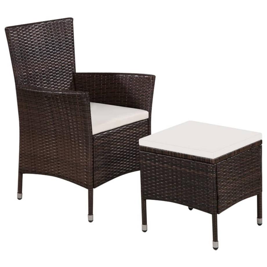 Esszimmerstuhl mit hocker poly-rattan