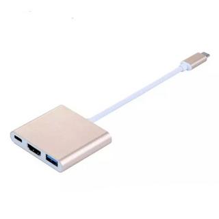 eStore  Adattatore USB tipo C fino a HDMI / USB 3.0 - Oro 