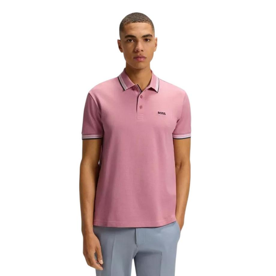 BOSS Polo Paddy con Bordo a Contrasto  