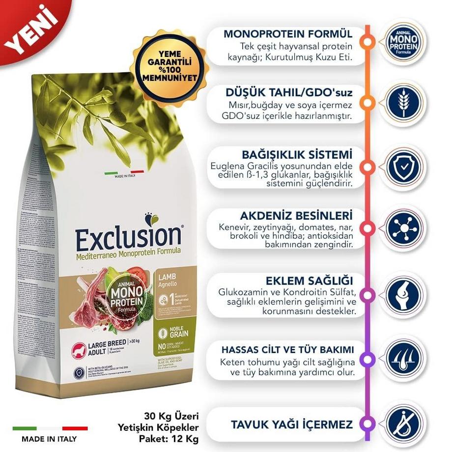 Exclusion  Dog Adult Large Lamb 12kg 