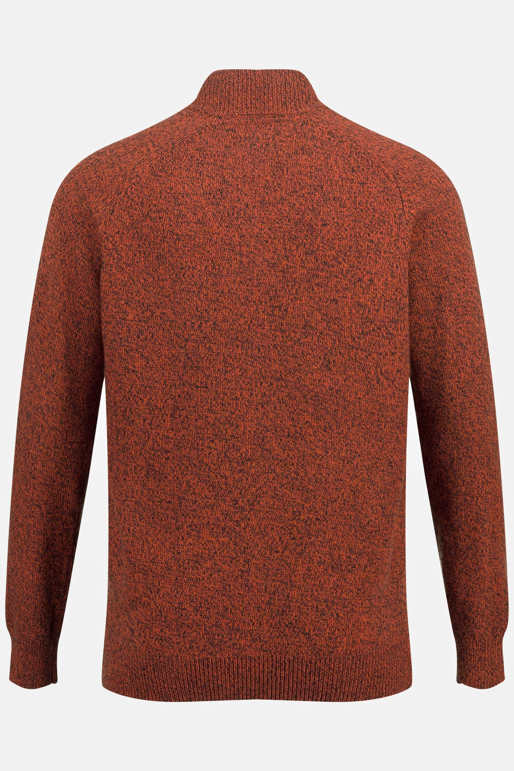 JP1880  Maglione polo con Cashmere Touch, collo alto e zip 