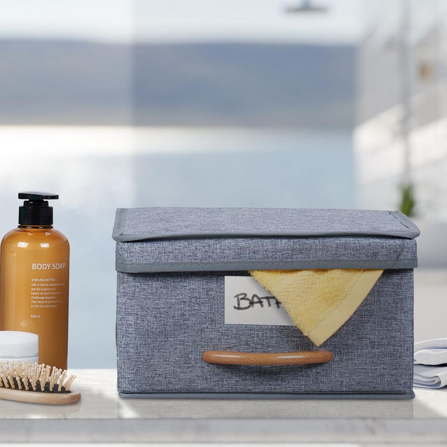 Northix Scatole portaoggetti in tessuto, set da 2  