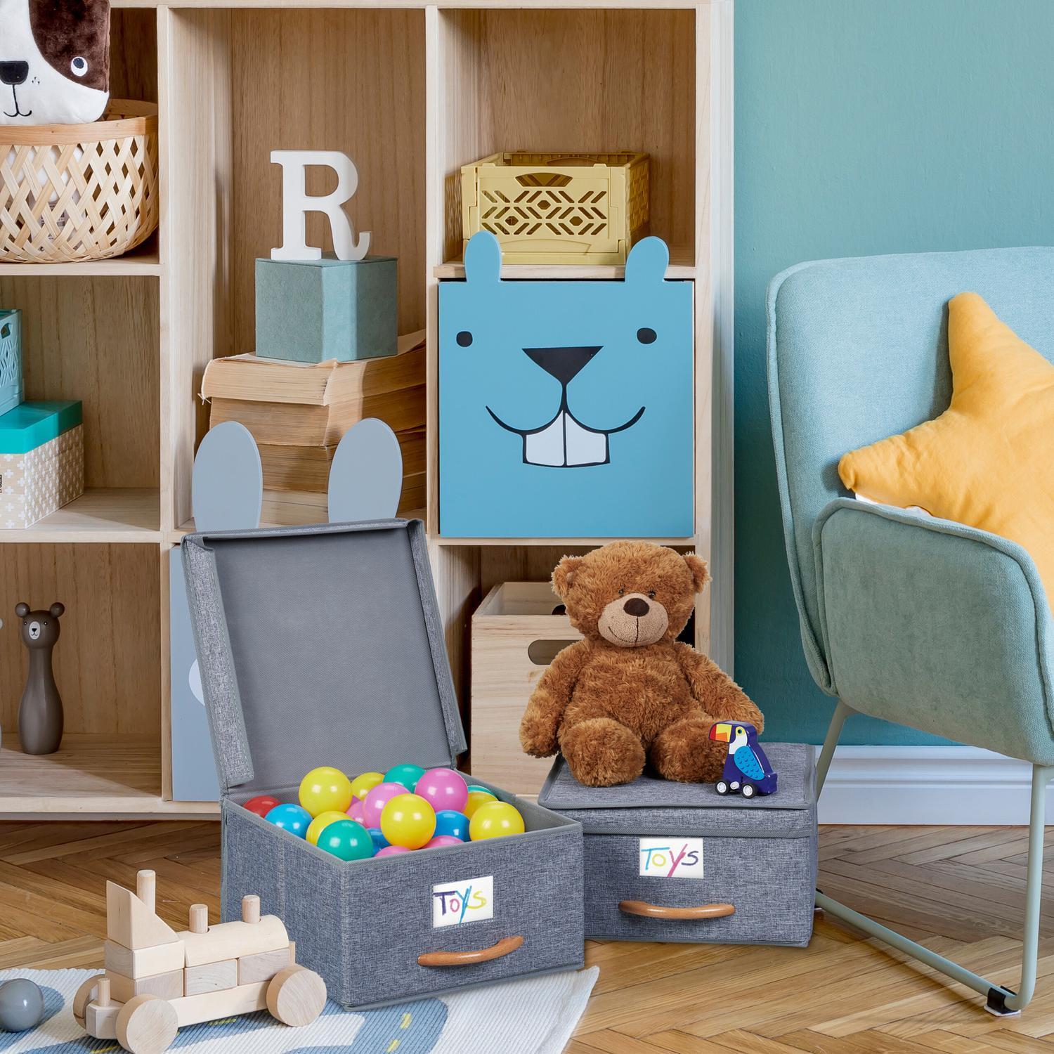 Northix Stoff-Aufbewahrungsboxen, 2er-Set  