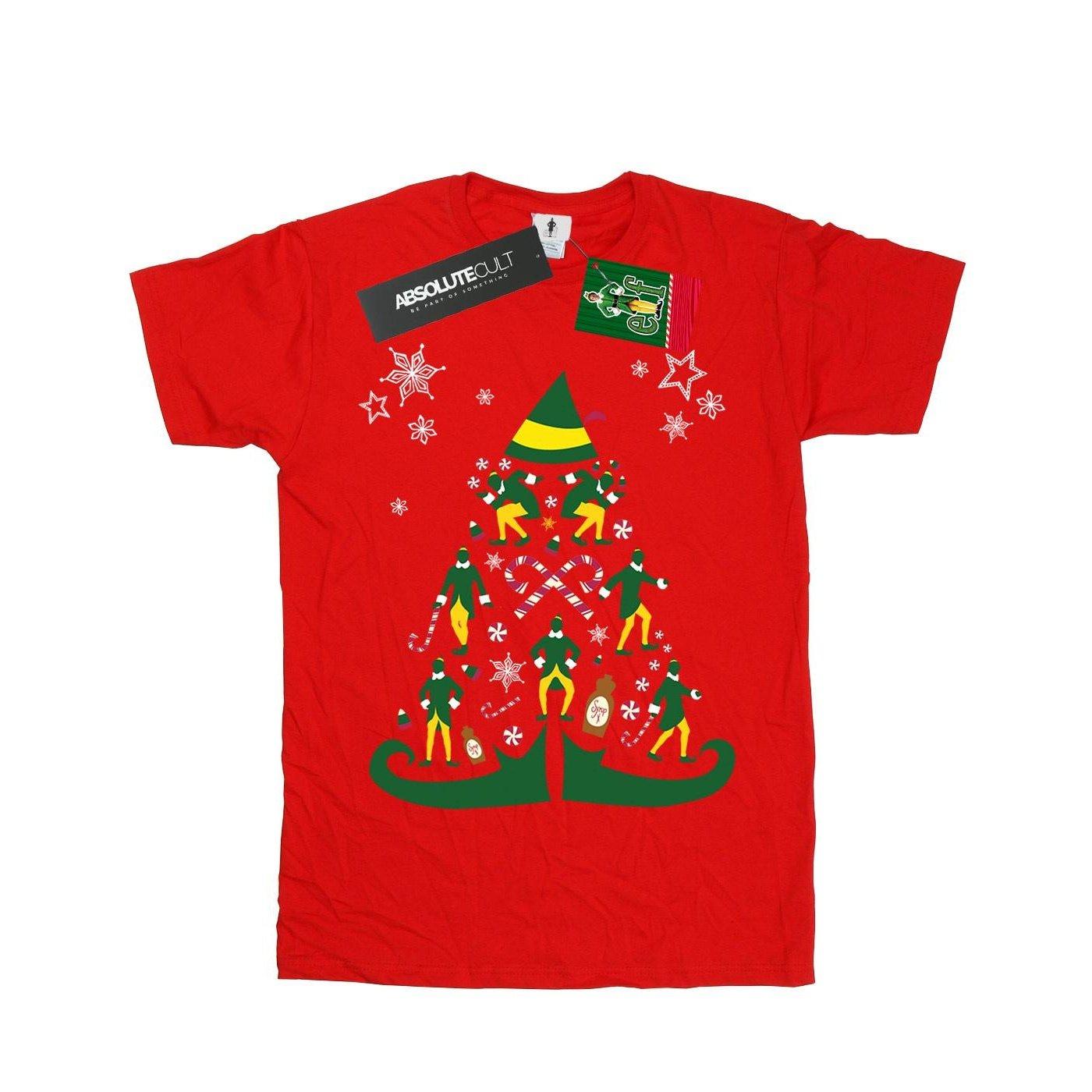 Image of Christmas Tree Tshirt Jungen Rot Bunt 116