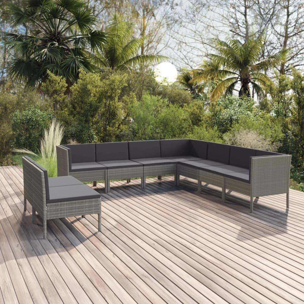 VidaXL Garten-sofagarnitur poly-rattan  