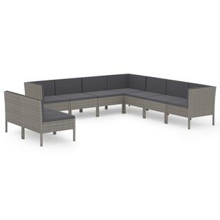 VidaXL Garten-sofagarnitur poly-rattan  