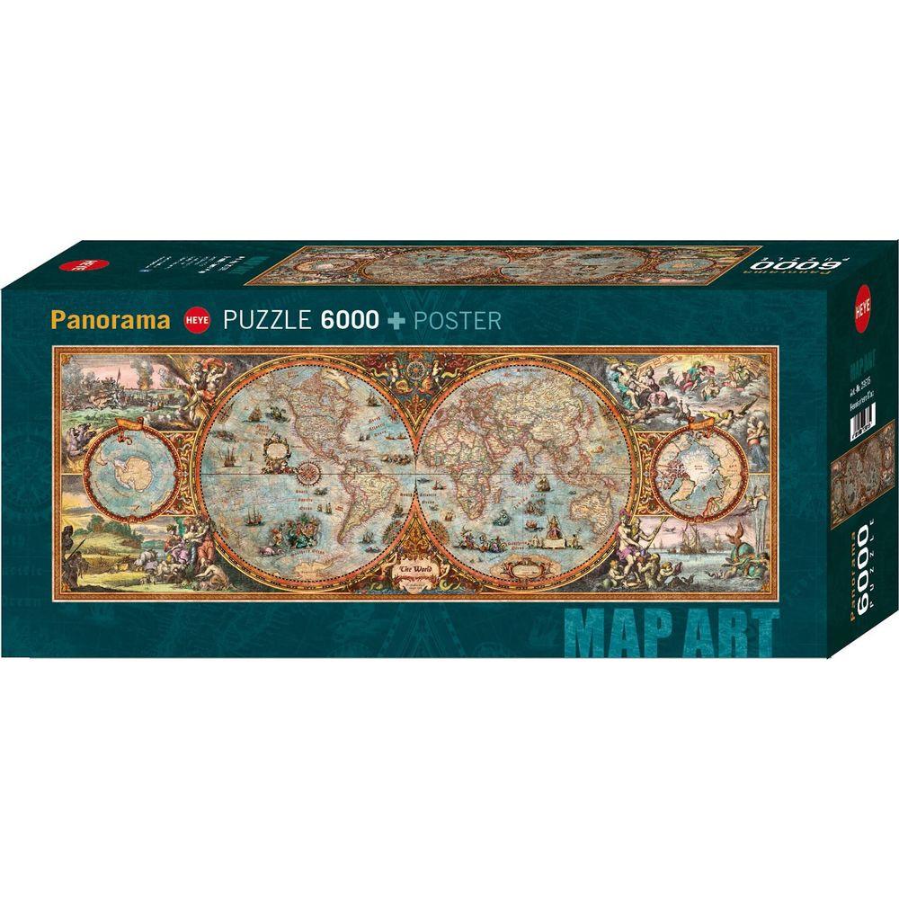 Heye  Puzzle Hemisphere Map (6000Teile) 