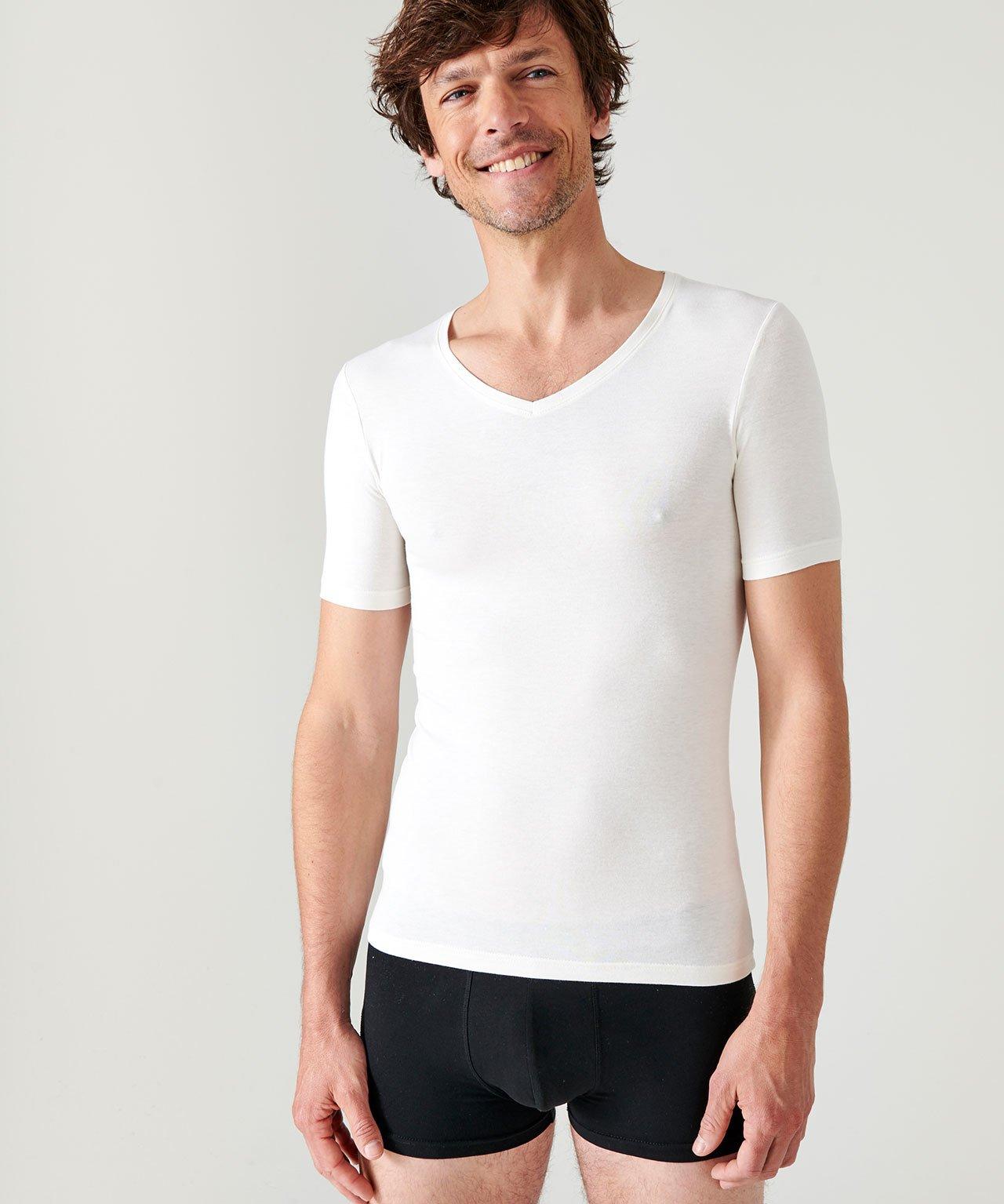 Image of Jersey-t-shirt Aus Thermolactyl Sensitive, Wärmegrad Soft 2. Herren Weiss XL