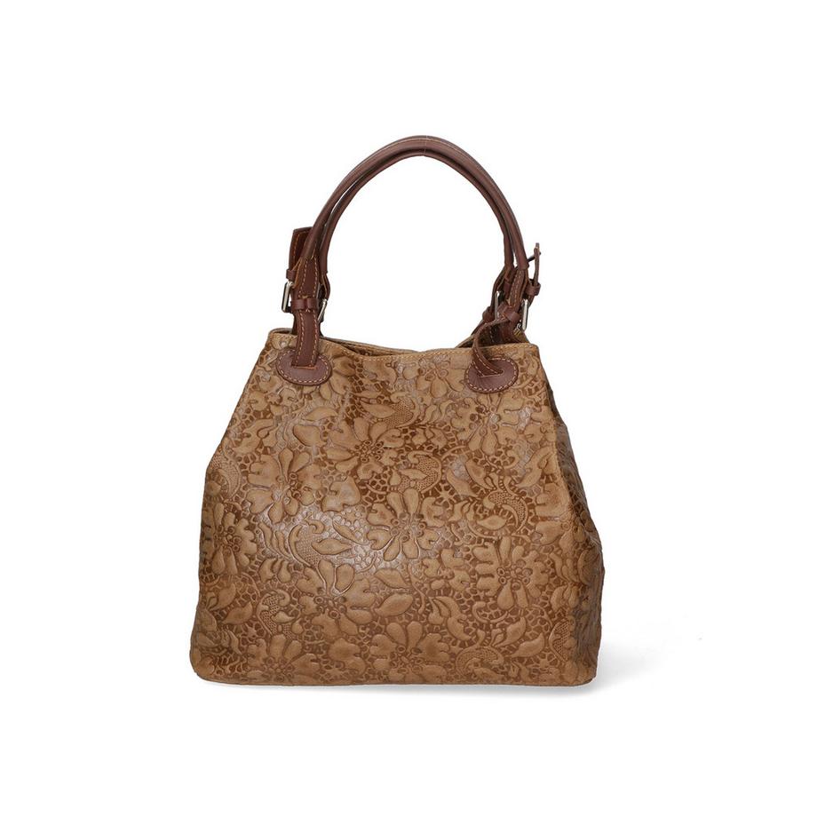 Gave Lux Borsa a mano floreale goffrata  