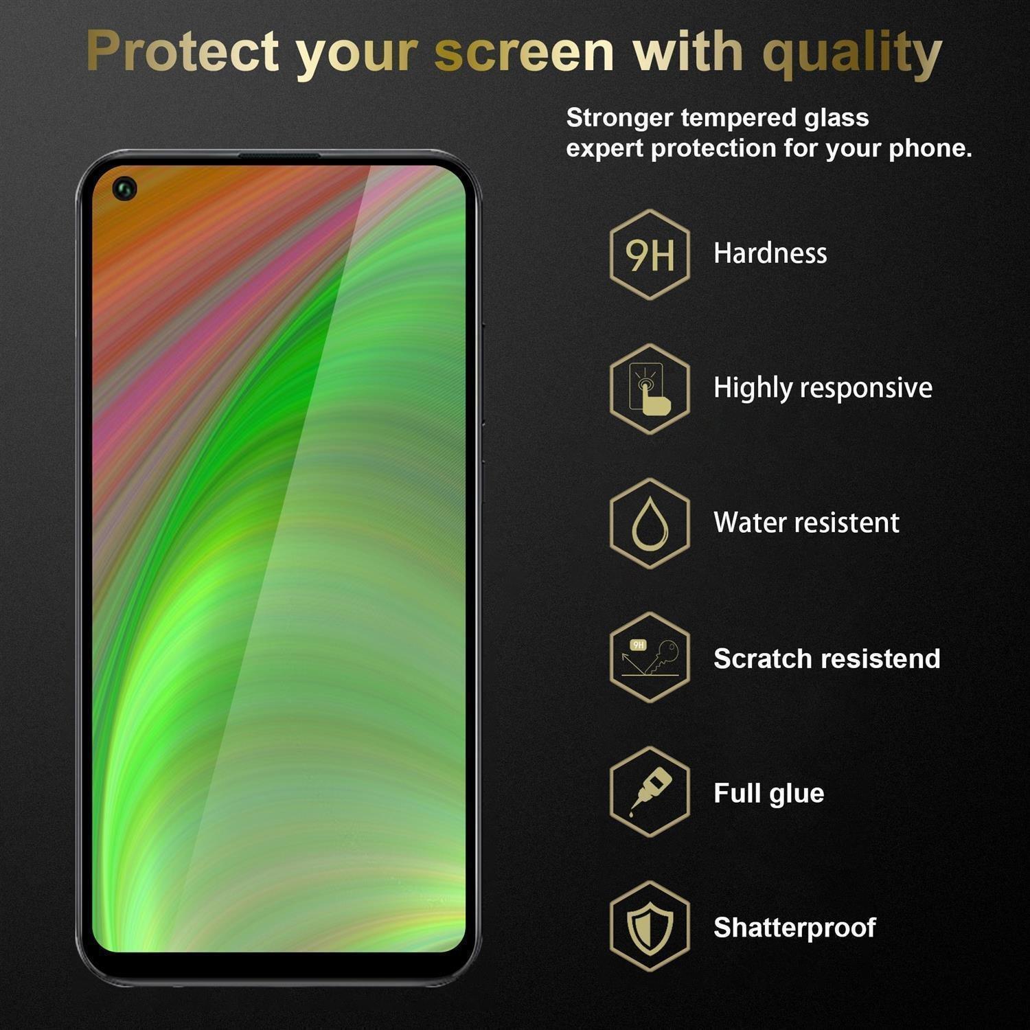 Cadorabo  Plein écran Film de protection compatible avec Realme 7 4G - Verre de protection d'écran durci (Tempered) d'une dureté de 9H avec 3D Touch 