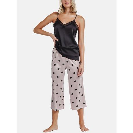 Admas  Pyjama Hausanzug Palazzo Hose Caraco Elegant Dots 