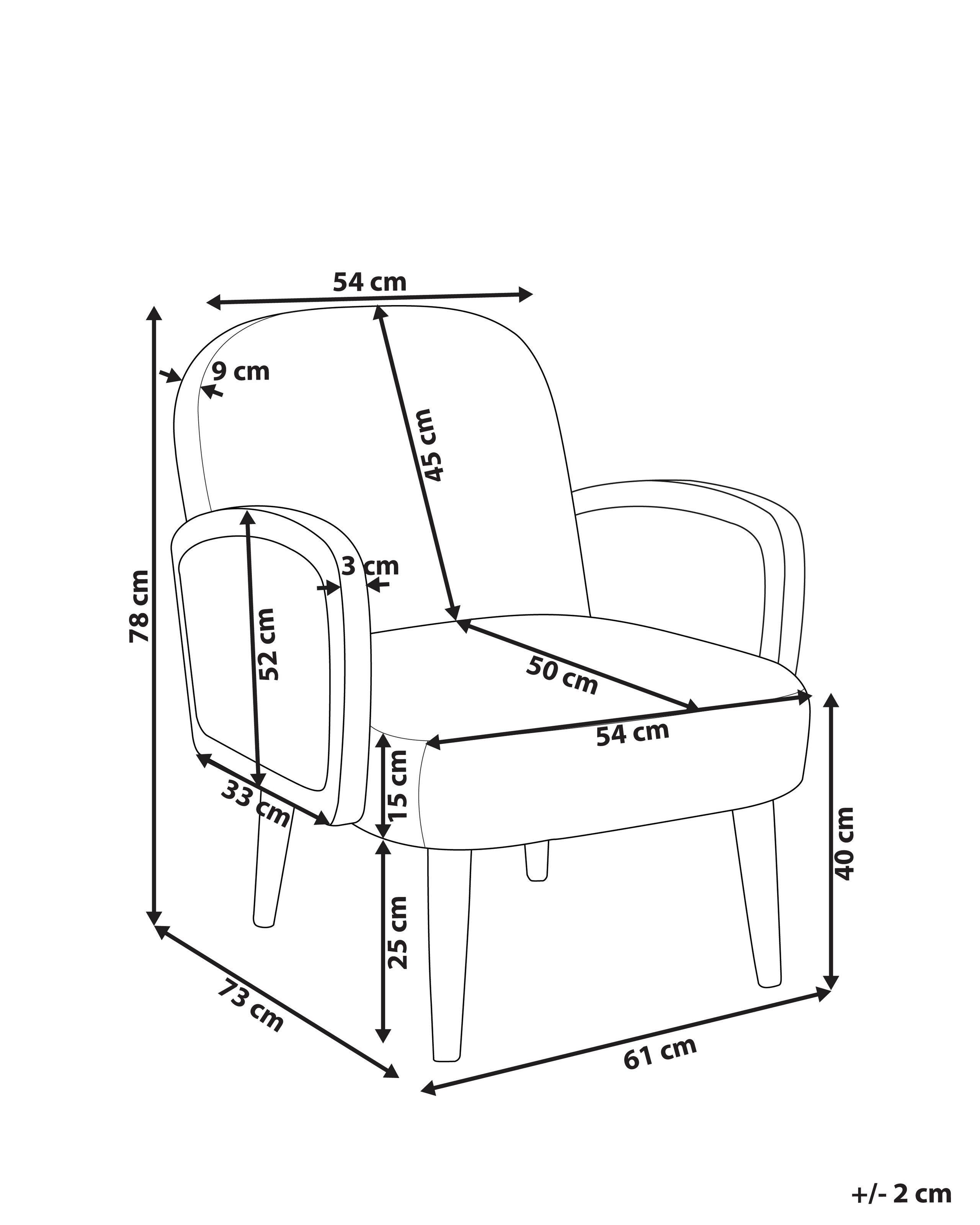 Beliani Fauteuil en Polyester Traditionnel DVENBERG  