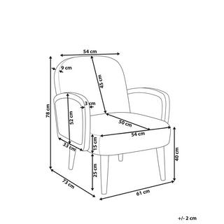 Beliani Fauteuil en Polyester Traditionnel DVENBERG  