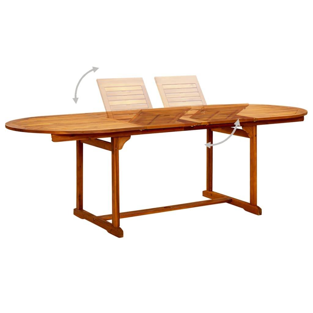 VidaXL Table de jardin bois d'acacia  