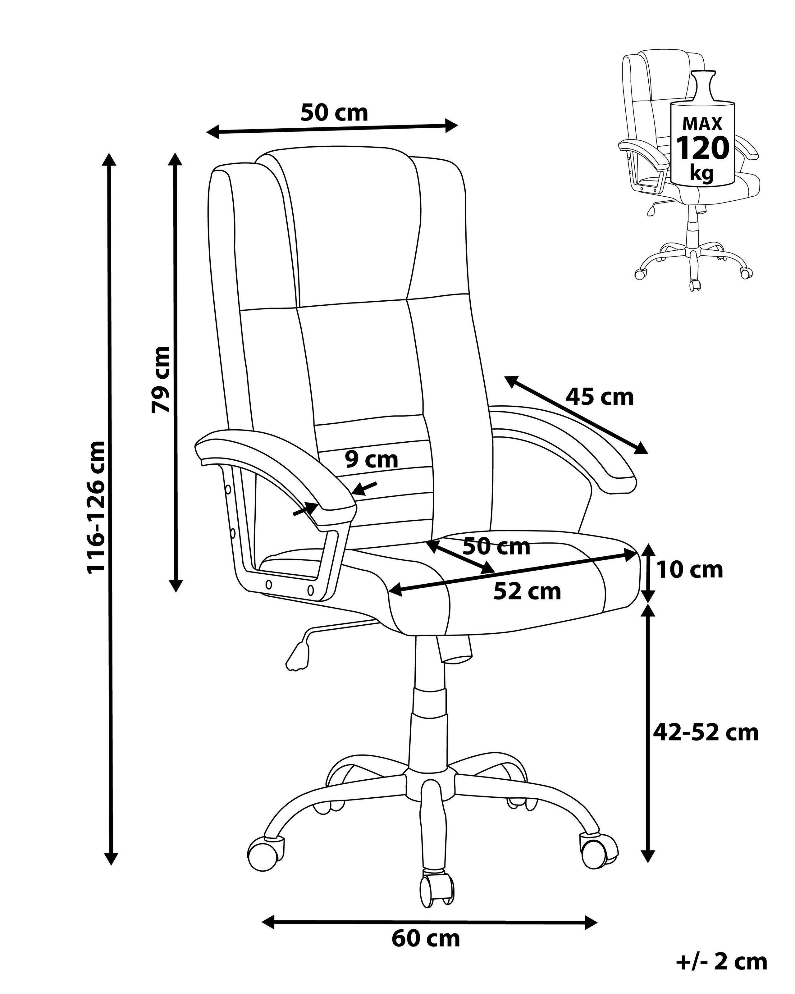 Beliani Massagestuhl aus Kunstleder Klassisch COMFORT  