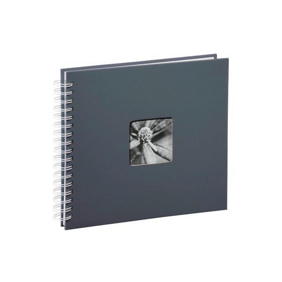 HAMA Spiralalbum Fine Art 2112 280x240mm,grau 25 Blatt, weiss