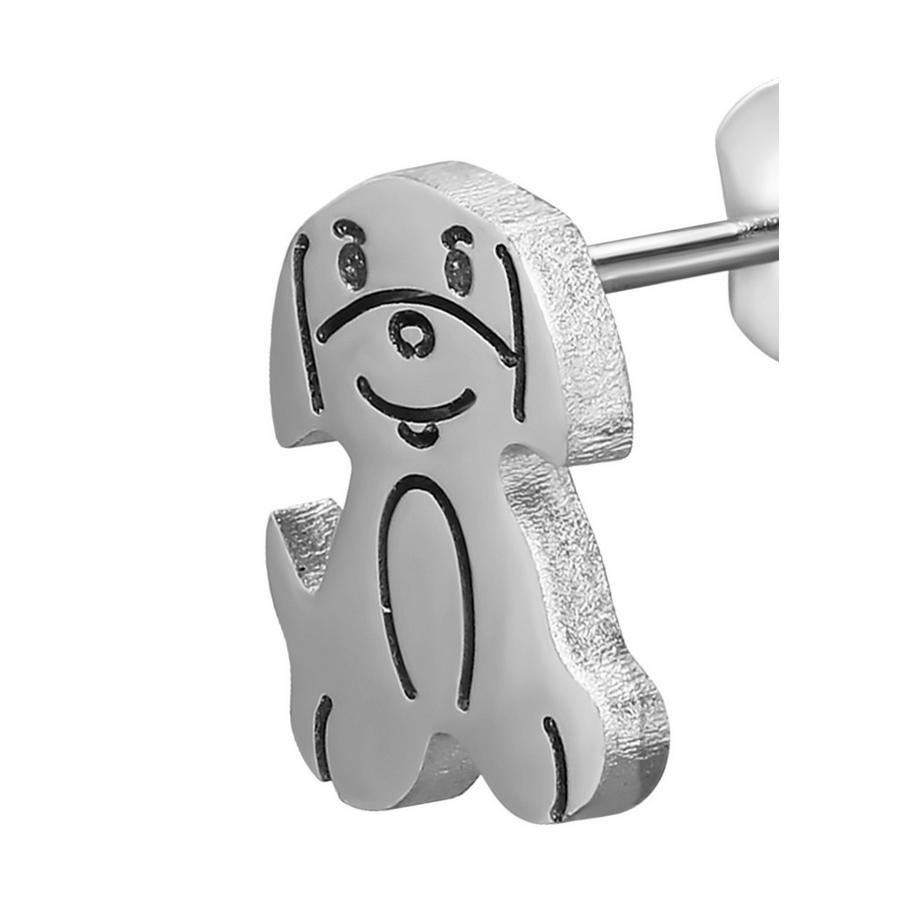 Maxte  WelpenHundeOhrstecker aus Edelstahl 