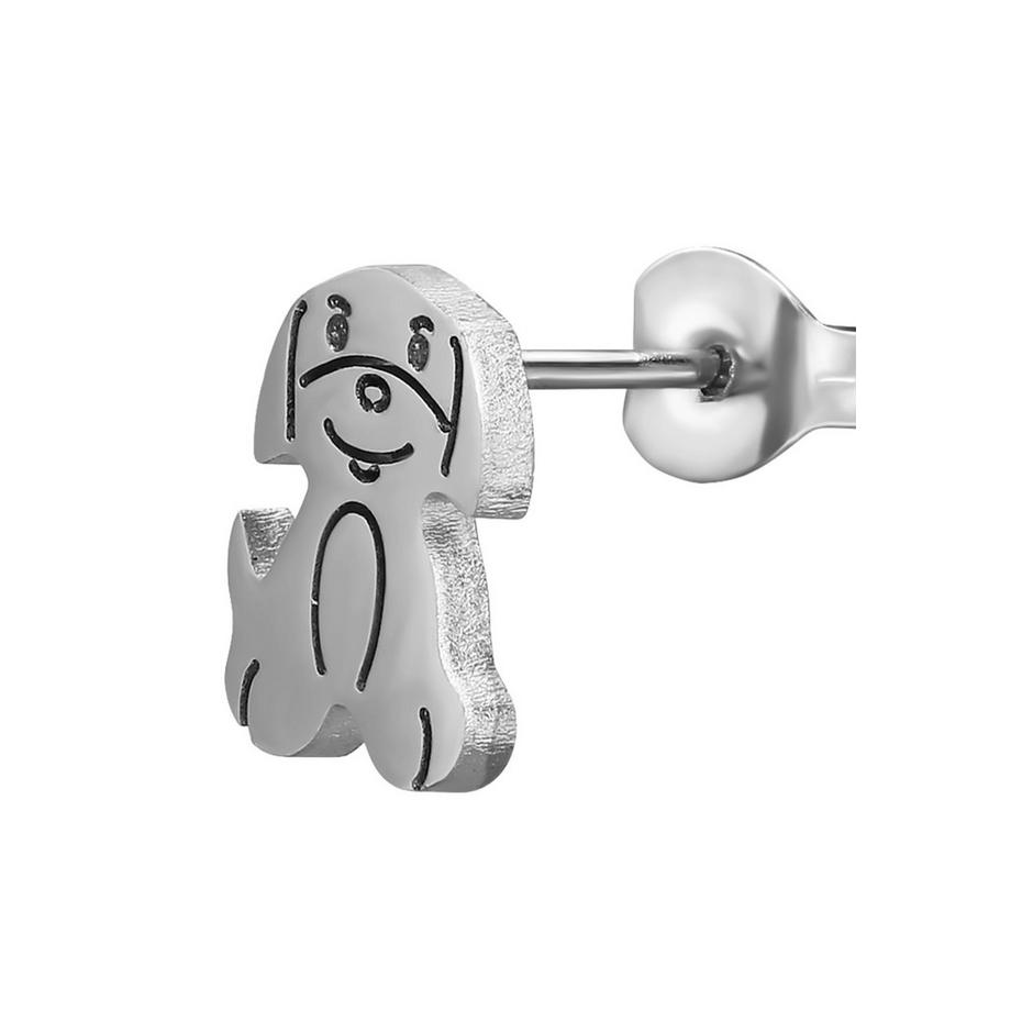 Maxte  WelpenHundeOhrstecker aus Edelstahl 