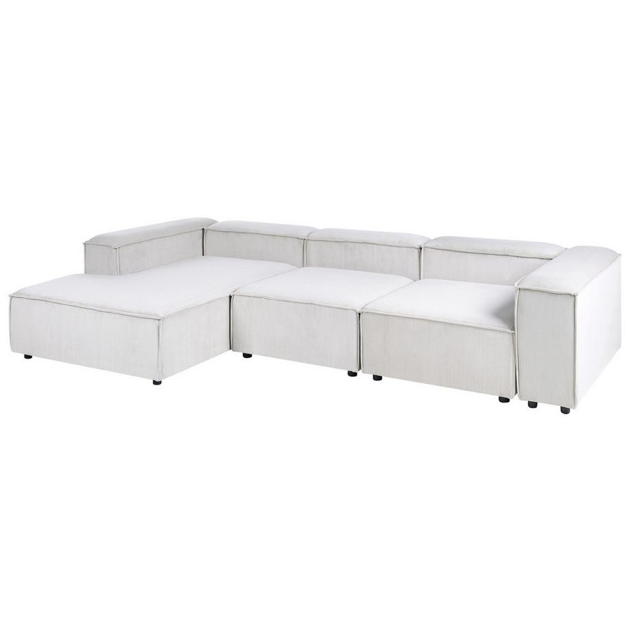 Beliani Rechtsseitiges Ecksofa aus Cord  ARDAL  