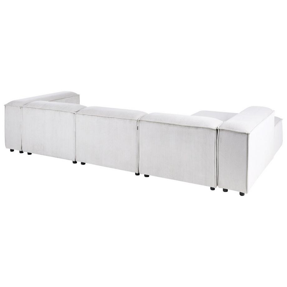 Beliani Rechtsseitiges Ecksofa aus Cord  ARDAL  
