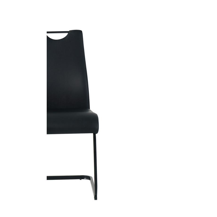 mutoni Chaise Toka noire (lot de 2)  