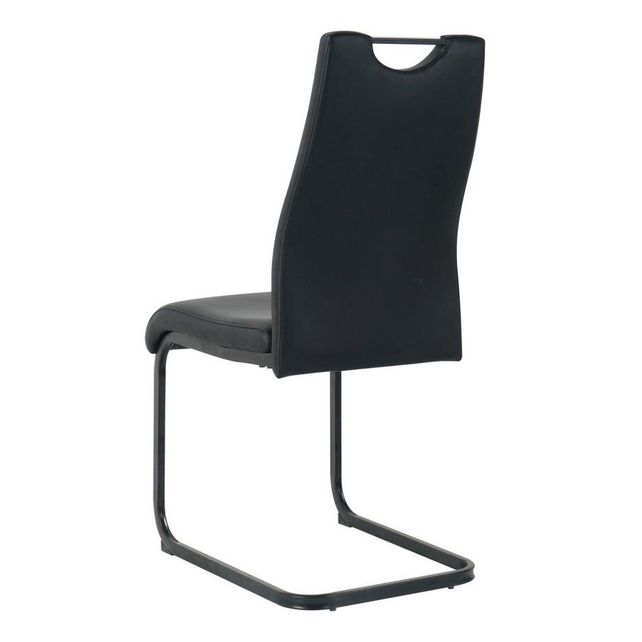 mutoni Chaise Toka noire (lot de 2)  