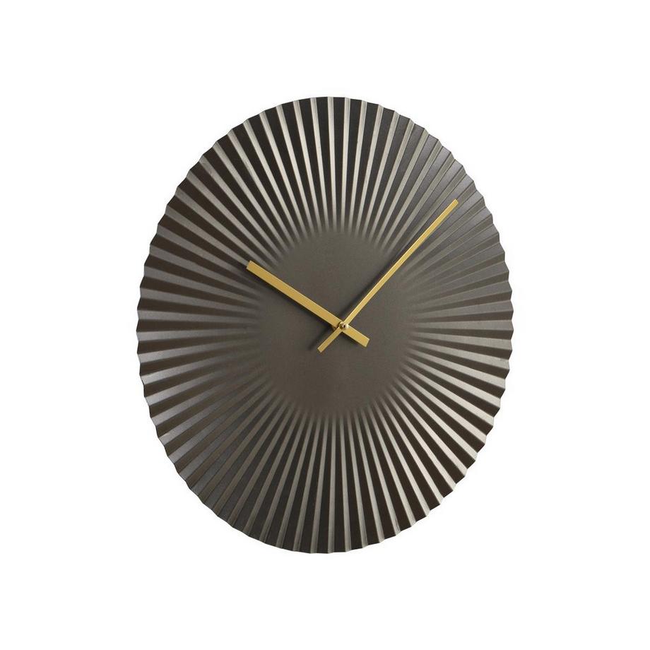 Vente-unique Wanduhr - D. 50 cm - Metall - Anthrazit - FELINAR  