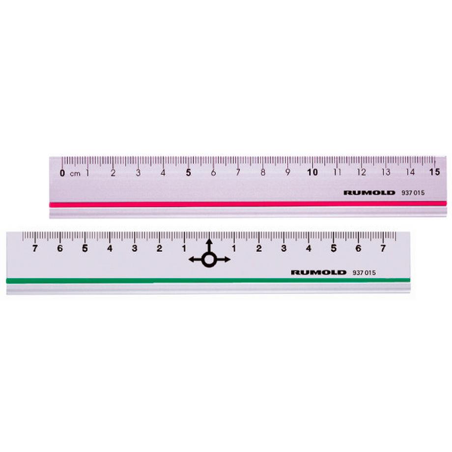RUMOLD  RUMOLD Alulineal 15cm 937015 geteilt 