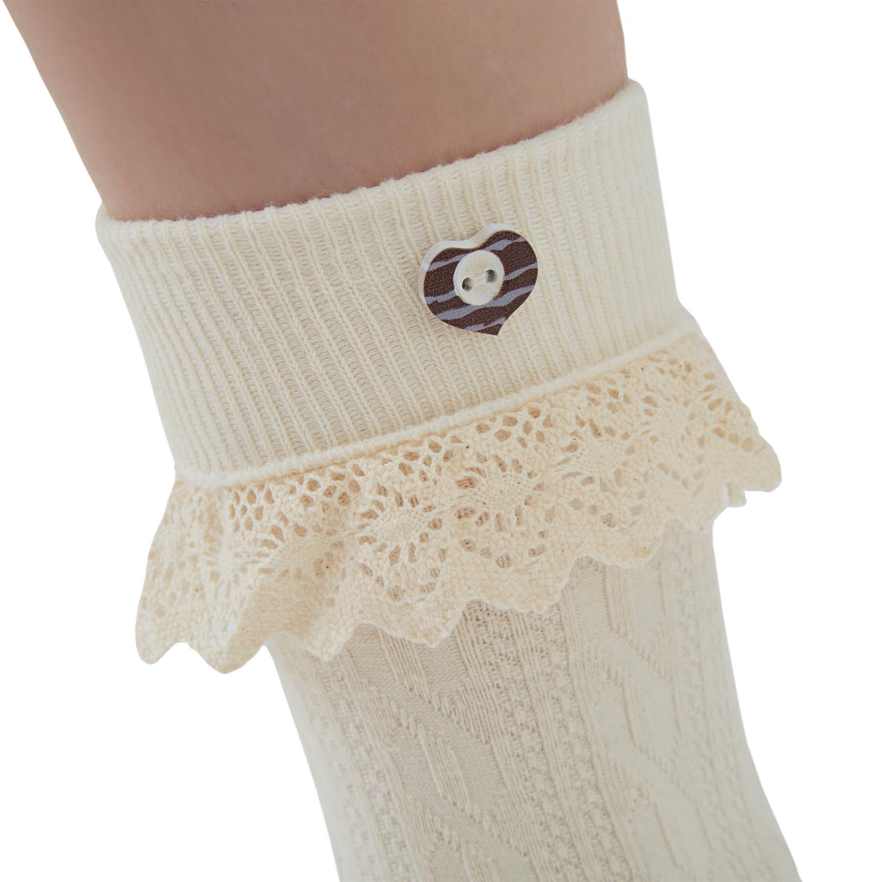 Tectake  Socken mit Spitze 