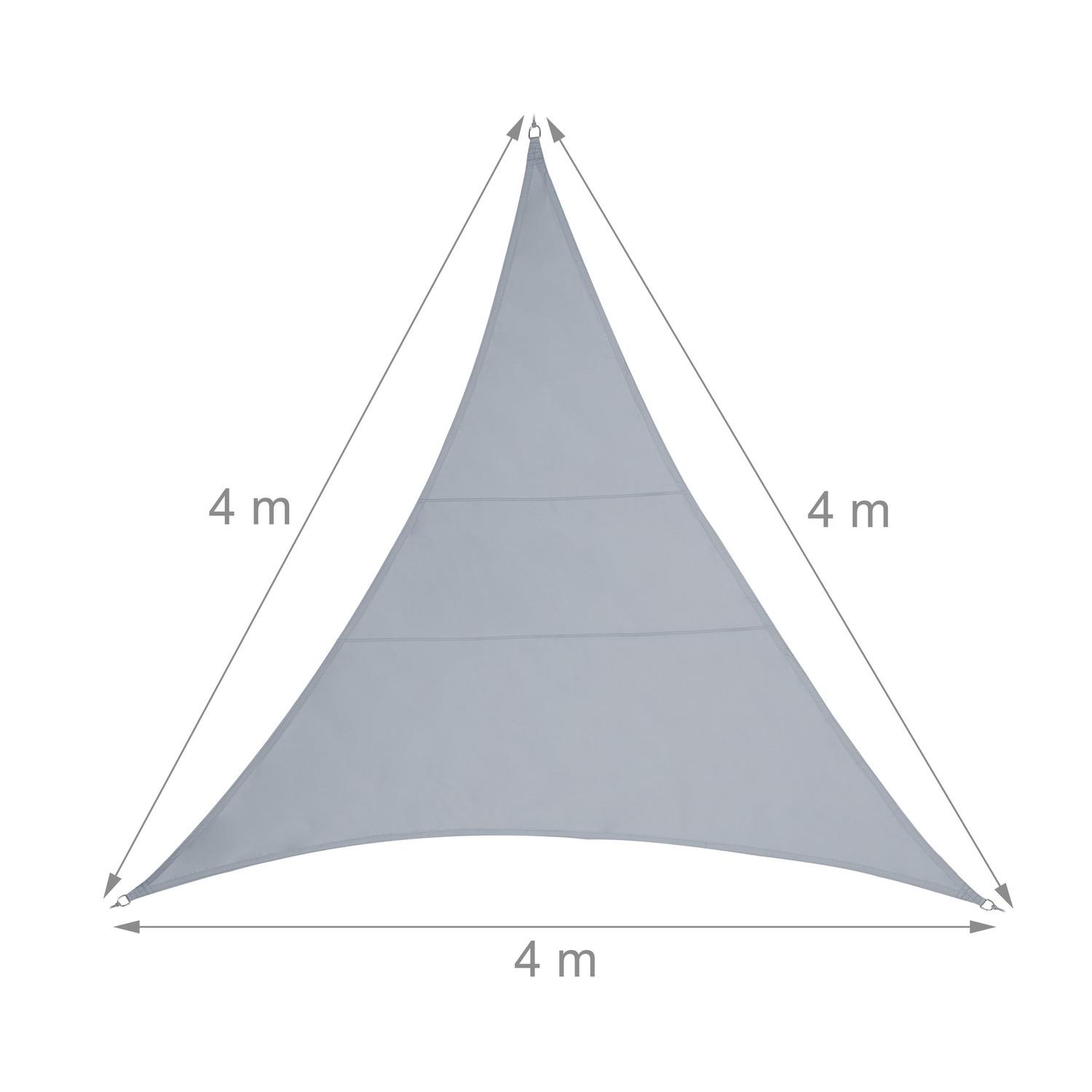 B2X Sonnensegel Polyester dreieckig hellgrau  