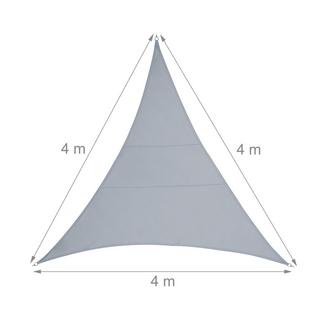 B2X Sonnensegel Polyester dreieckig hellgrau  