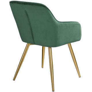 Tectake Chaise MARILYN Effet Velours Style Scandinave  