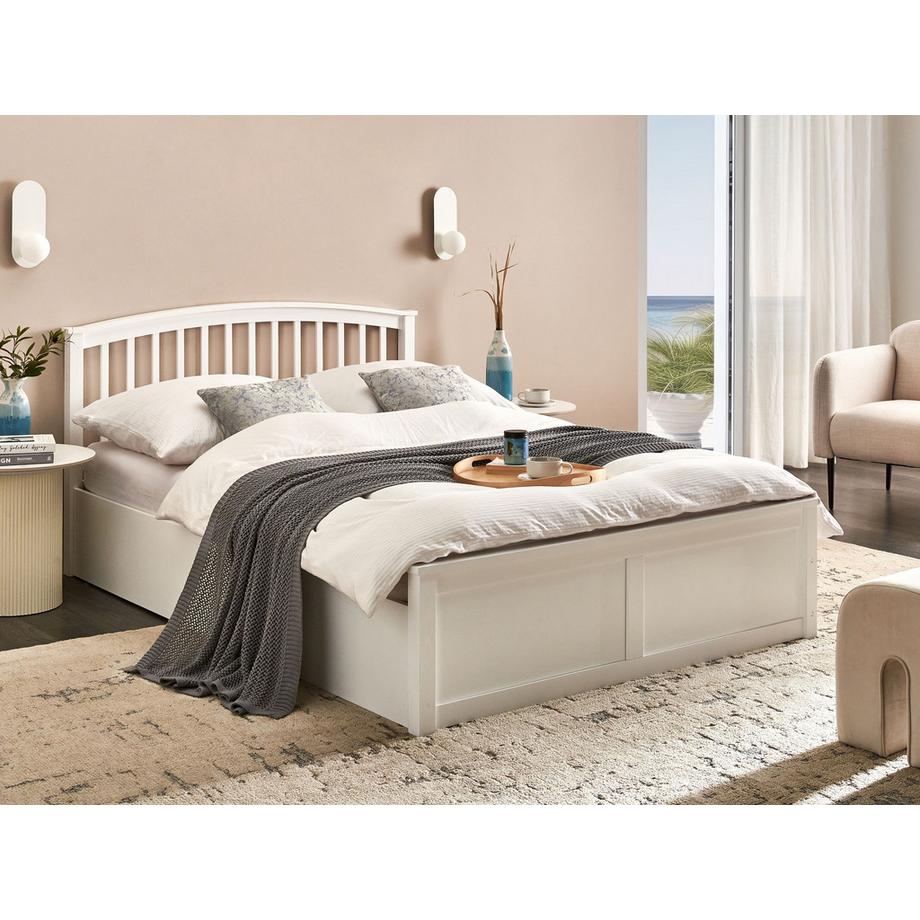 Beliani Bett mit Stauraum aus Kiefernholz  CLARBEC  