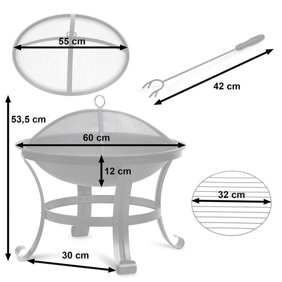 B2X Gartenfeuerstelle 60 cm Berdsen BD-880  
