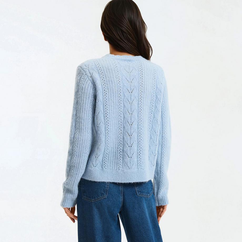 La Redoute Collections Pull en maille ajourée  