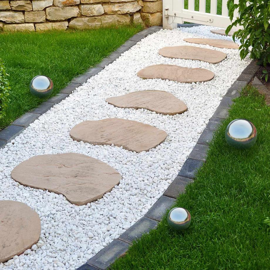 B2X  Gartenkugeln aus Edelstahl, 6er-Set 