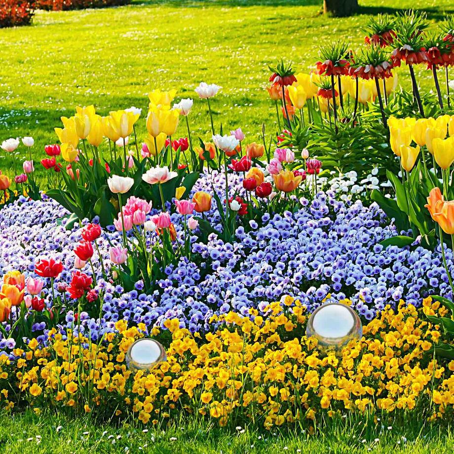 B2X  Gartenkugeln aus Edelstahl, 6er-Set 