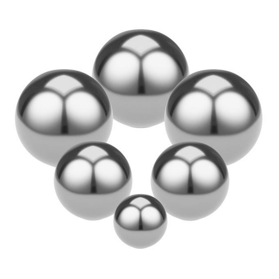 B2X  Gartenkugeln aus Edelstahl, 6er-Set 