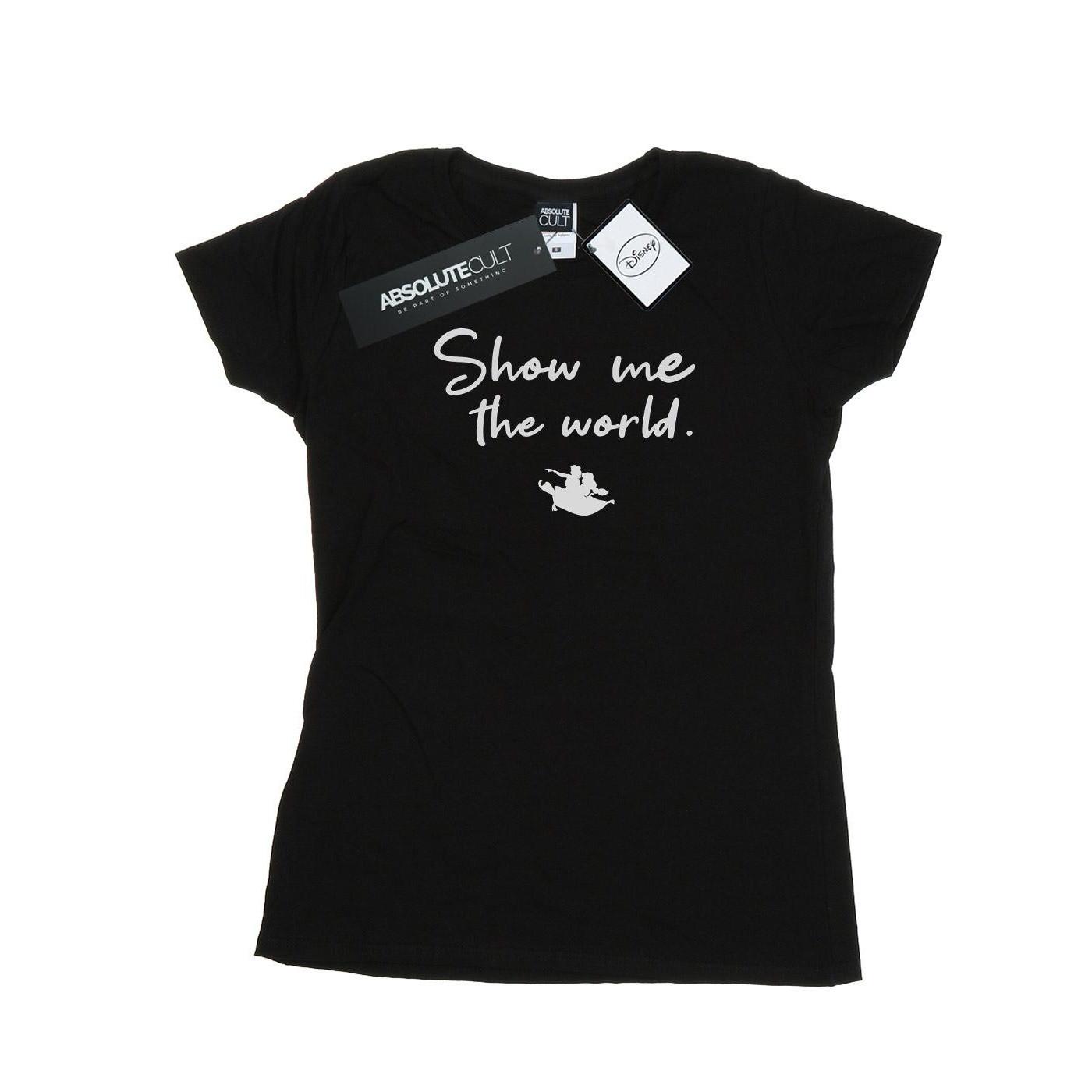 Image of Aladdin Show Me The World Tshirt Damen Schwarz XL