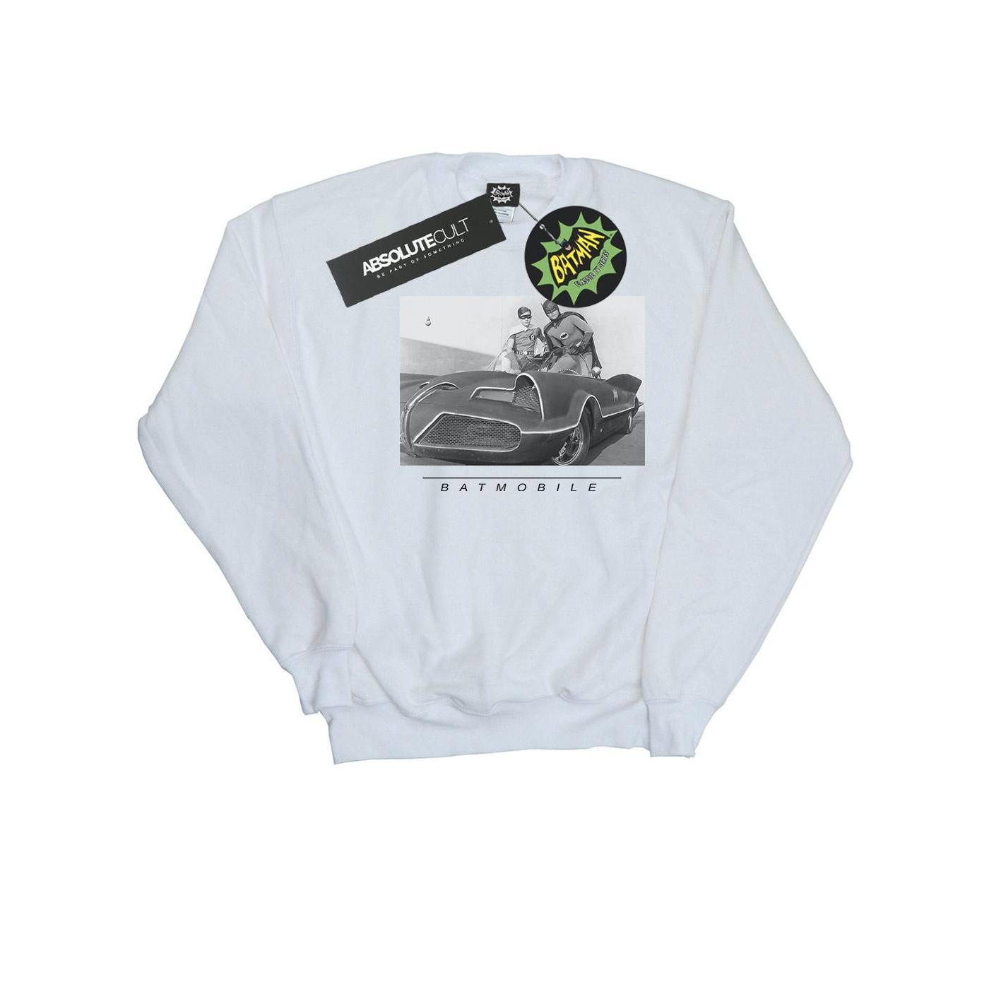 Image of Batman Tv Series Batmobile Sweatshirt Herren Weiss L