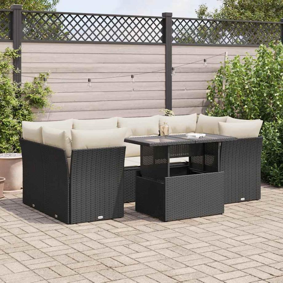 VidaXL Ensemble de canapés de jardin rotin synthétique  